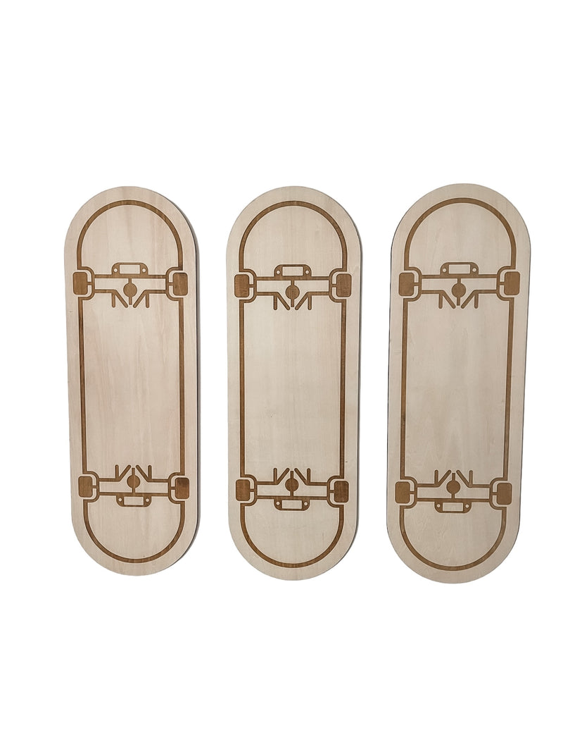 Wooden Skateboard Set of 3 | Nursery Wall Decor