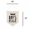 Boys Rule Wall Banner | Nursery Wall Flag Banner | Boy Nursery | Playroom Decor
