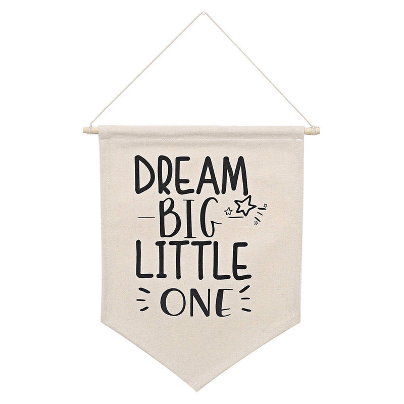 Dream Big Little One Wall Banner | Nursery Wall Flag Banner | Playroom Decor