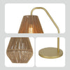 Rattan Floor Lamp | Tan with Gold | Nursery Lamp