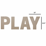 Rattan PLAY Letter Set | Play Room Decor