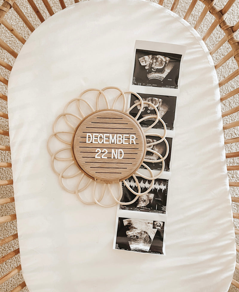 Rattan Letter Board | Baby Announcement