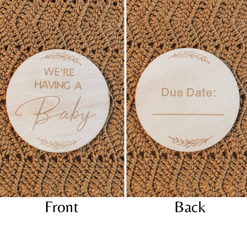 Pregnancy Announcement Disc | Baby Announcement Sign